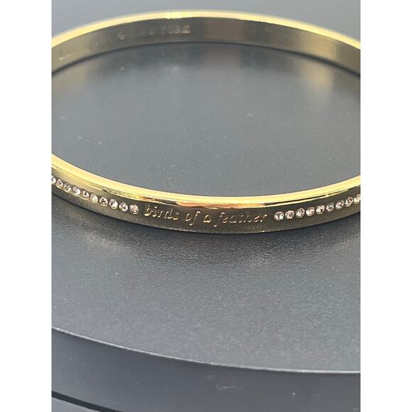 Kate Spade New York Idiom Friendship Gold Plated Bangle Bracelet - Picture 6 of 10